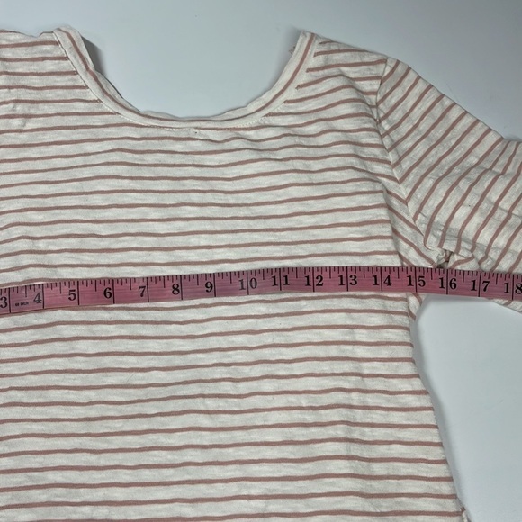 Skies are Blue Striped Tie Back Eyelet Detail Top Size Small S - Picture 6 of 7